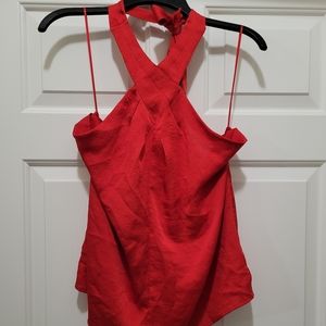 M red halter top
